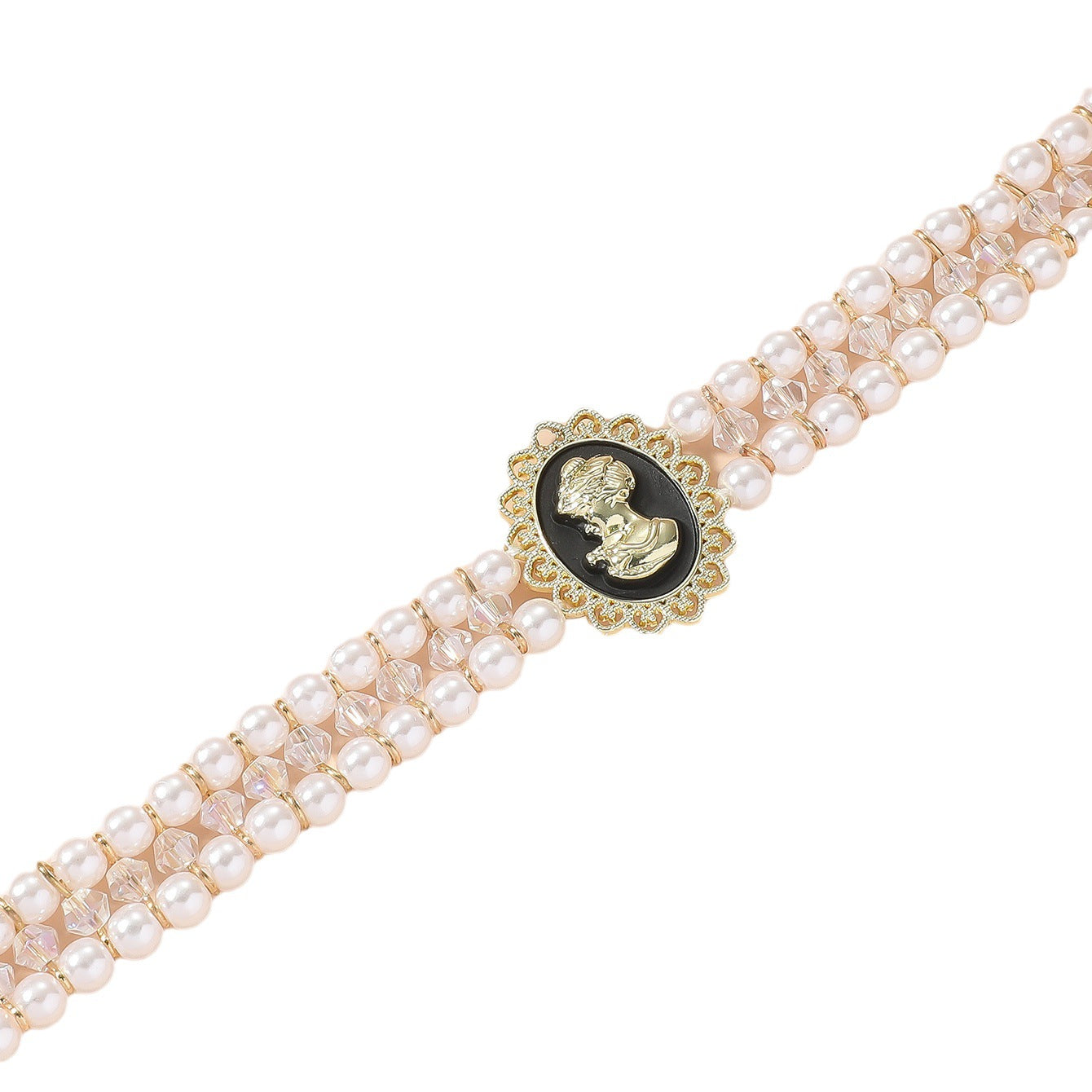 Wholesale Vintage Princess Avatar Double Layer Pearl  Bracelet
